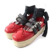 Pre-owned Leather sneakers Miu Miu Pre-owned , Red , Dames