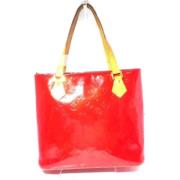 Pre-owned Leather handbags Louis Vuitton Vintage , Red , Dames