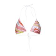 Driehoekige Nylon Bikini Top in Roze/Oranje Emilio Pucci , Multicolor ...