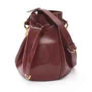 Pre-owned Leather shoulder-bags Cartier Vintage , Brown , Dames