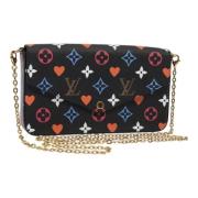 Pre-owned Canvas clutches Louis Vuitton Vintage , Black , Dames