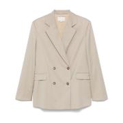 Beige Blazer voor stijlvolle outfits Loulou Studio , Beige , Dames