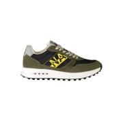 Groene Polyester Sneaker met Contrastdetails Napapijri , Green , Heren