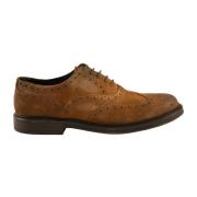 Grijze Leren Schoenen - Rubberen Zool Daniele Alessandrini , Brown , H...