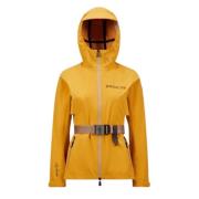 Gele outdoor shell-jas Moncler , Yellow , Dames