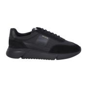 Zwarte Sneakers met Suède Details Axel Arigato , Black , Heren