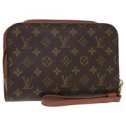 Pre-owned Canvas clutches Louis Vuitton Vintage , Brown , Dames