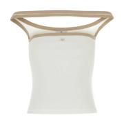 Witte katoenen tanktop Courrèges , White , Dames