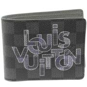 Pre-owned Canvas wallets Louis Vuitton Vintage , Gray , Dames