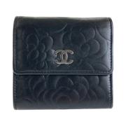 Pre-owned Leather wallets Chanel Vintage , Black , Dames