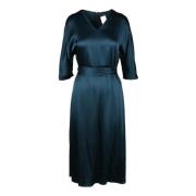 Elegante Jurk Acetaat Viscose Max Mara , Blue , Dames