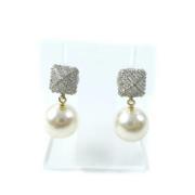 Pre-owned Fabric earrings Valentino Vintage , Gray , Dames