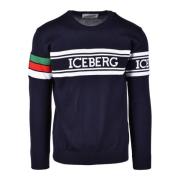 Wollen Trui Iceberg , Blue , Heren