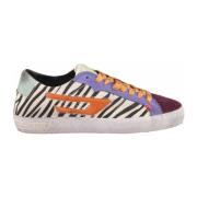 Leren damessneakers met rubberen zool Diesel , Multicolor , Dames