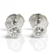 Pre-owned Metal earrings Cartier Vintage , White , Dames