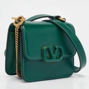 Pre-owned Leather shoulder-bags Valentino Vintage , Green , Dames