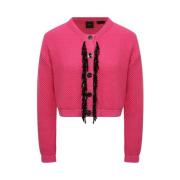 Fuchsia Katoenen Vest Zwart Glas Pinko , Pink , Dames