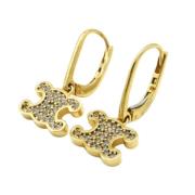 Pre-owned Metal earrings Celine Vintage , Yellow , Dames