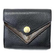 Pre-owned Leather wallets Louis Vuitton Vintage , Black , Dames