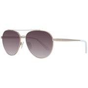 Gouden Aviator Zonnebril Verloop Bruin Guess , Yellow , Dames