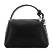 Zwarte Leren Kleine Hoek Handtas JW Anderson , Black , Dames