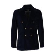 Marineblauwe Corduroy Jas Circolo 1901 , Blue , Heren