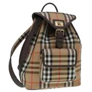 Pre-owned Canvas backpacks Burberry Vintage , Beige , Dames