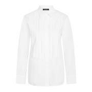 Elegante Witte Shirt met Bånddetaljer Bruuns Bazaar , White , Dames