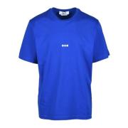 Katoenen T-shirt met unieke stijl Msgm , Blue , Heren