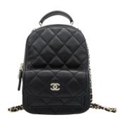 Pre-owned Leather chanel-bags Chanel Vintage , Black , Dames