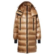 Lange Beige Donsjas Moncler , Beige , Dames