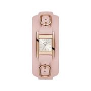 Roze Leren Analoge Horloge Guess , Pink , Dames