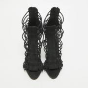 Pre-owned Suede sandals Giuseppe Zanotti Pre-owned , Black , Dames