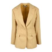 Linnen Polyester Jas Maria Vittoria Paolillo MVP wardrobe , Beige , Da...