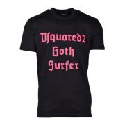 Katoenen T-shirt Dsquared2 , Black , Heren