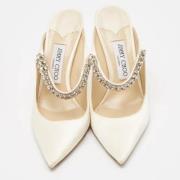 Pre-owned Satin sandals Jimmy Choo Pre-owned , White , Dames