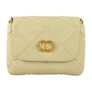 Leren Schoudertas La Carrie , Beige , Dames