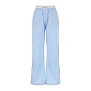 Lichtblauwe Poplin Pyjamabroek Sporty & Rich , Blue , Dames