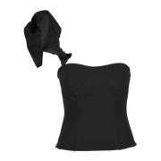 Elegante Top met Polyester en Elastaan Pinko , Black , Dames