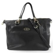 Pre-owned Leather handbags Coach Pre-owned , Black , Dames