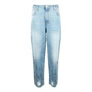 Katoenen Casual Broek Gaëlle Paris , Blue , Dames