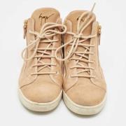 Pre-owned Suede sneakers Giuseppe Zanotti Pre-owned , Beige , Dames