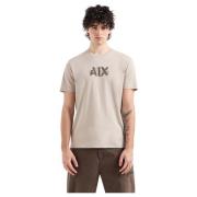 Korte Mouw Modieuze T-shirt Armani Exchange , Beige , Heren