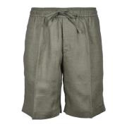 Linnen Bermuda Shorts Michael Coal , Green , Heren