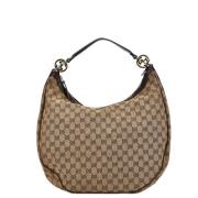 Pre-owned Canvas shoulder-bags Gucci Vintage , Beige , Dames