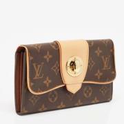 Pre-owned Coated canvas wallets Louis Vuitton Vintage , Brown , Dames