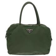 Pre-owned Leather prada-bags Prada Vintage , Green , Dames