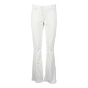 Katoen Elastaan Broek Dondup , White , Dames