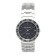 Pre-owned Stainless Steel watches Bvlgari Vintage , Black , Dames