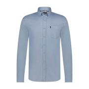 Effen Oxford Overhemd Lange Mouw State of Art , Blue , Heren